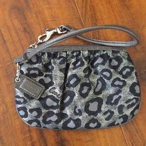 NWOT Coach leopard print wristlet